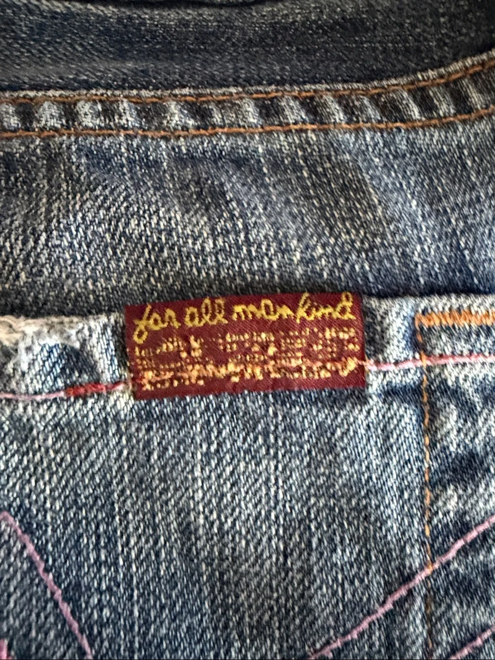 7 For All Mankind Woman’s Dark Blue Denim flared Jeans - Picture 4 of 9